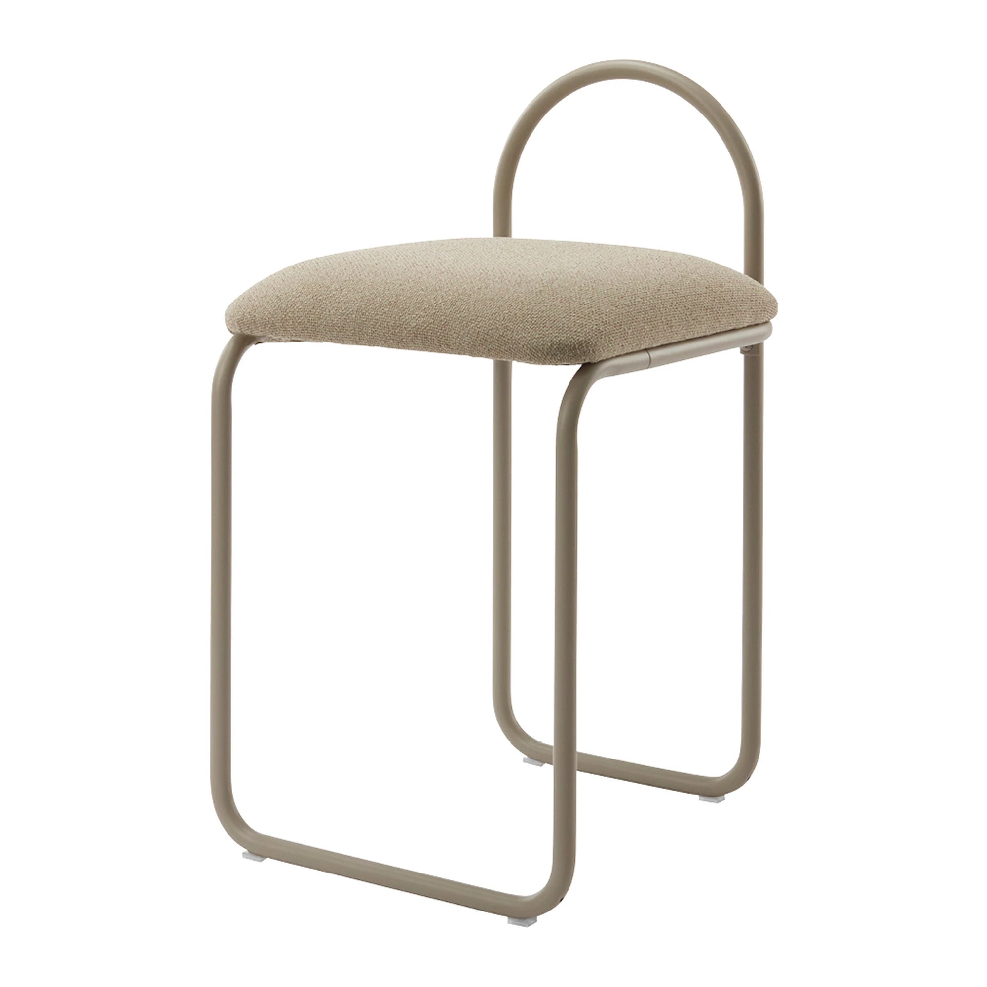 Kėdė Angui – taupe spalvos bouclé kėdė