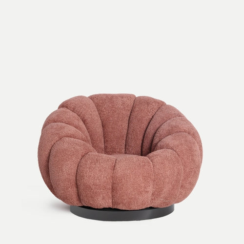 Besisukantis krėslas Boucle Ayent – Bouclé medvilnė, terakotos spalvos