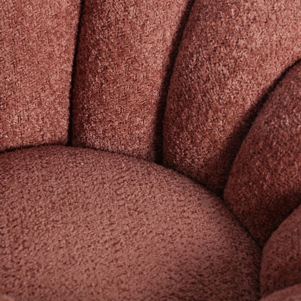 Besisukantis krėslas Boucle Ayent – Bouclé medvilnė, terakotos spalvos