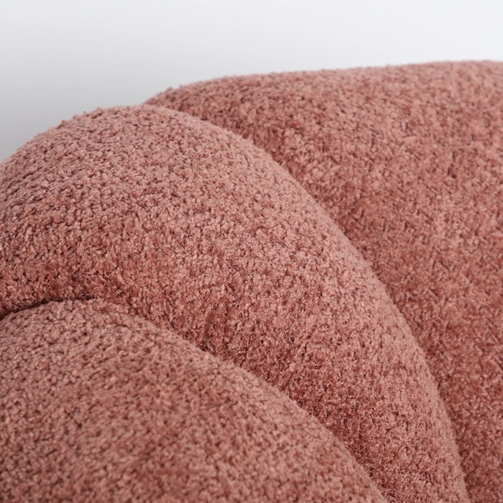 Besisukantis krėslas Boucle Ayent – Bouclé medvilnė, terakotos spalvos