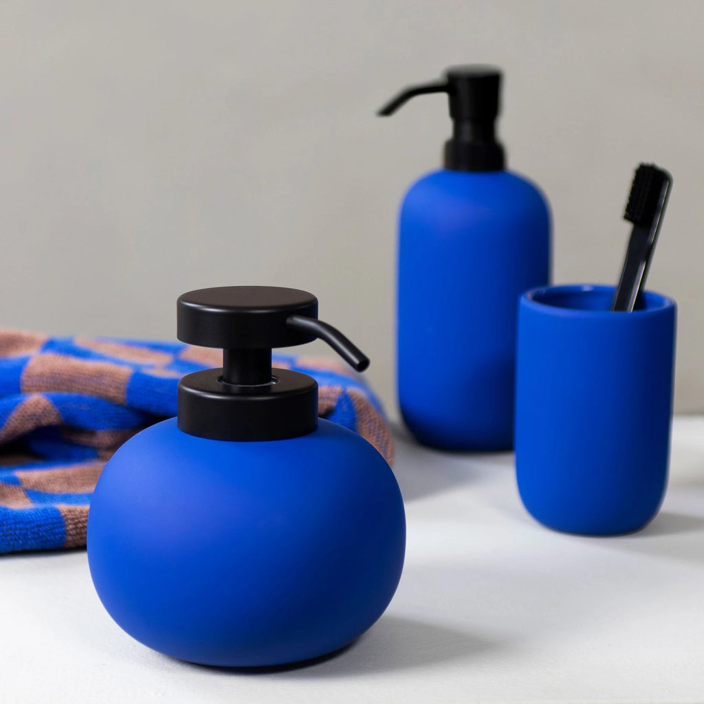 Muilo dozatorius Lotus Cobalt Tall – Keramika su guminės dangos apdaila, juodas metalas