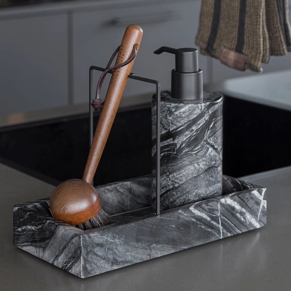 Muilo dozatorius Marble Gray – Marmuras, juoda apdaila