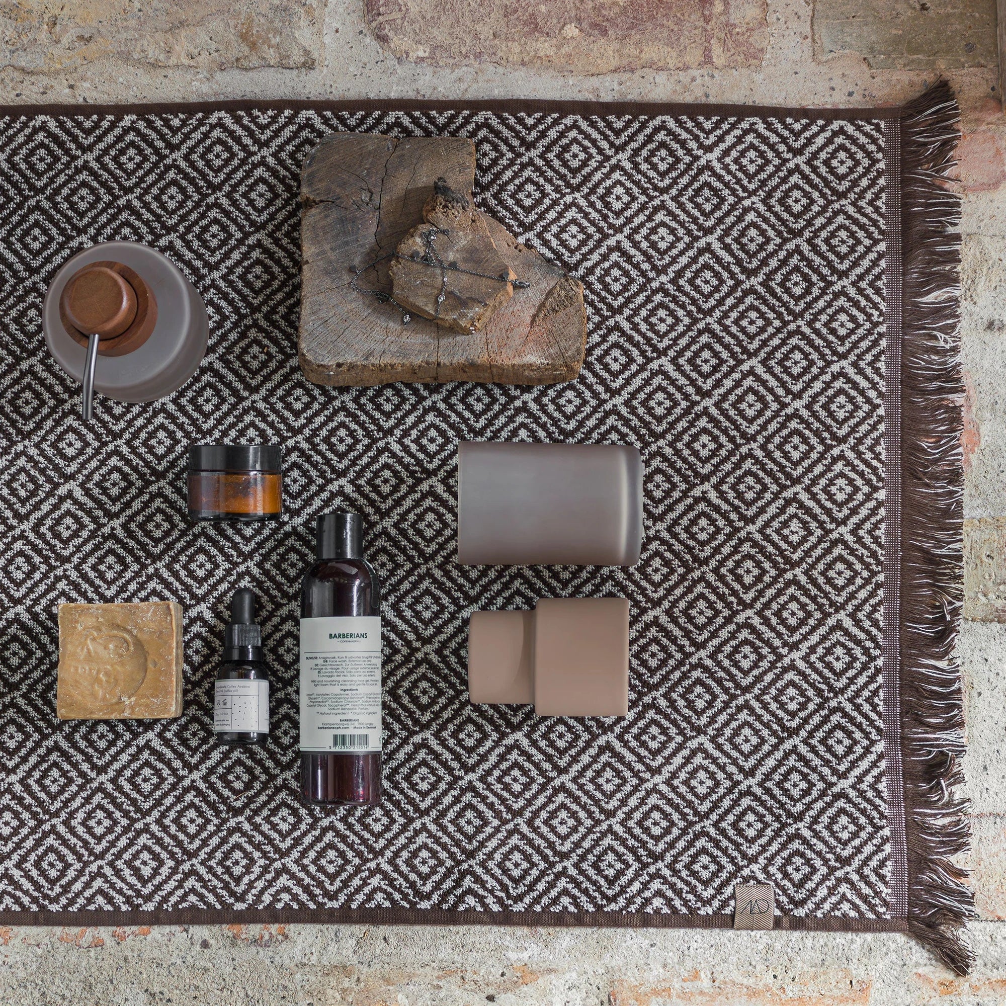 Vonios kilimėlis Morroco Brown – 100% medvilnė, OEKO-TEX® STANDARD 100 sertifikatas
