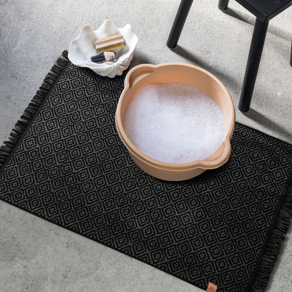 Vonios kilimėlis Morroco Black – 100% medvilnė, OEKO-TEX® STANDARD 100 sertifikatas