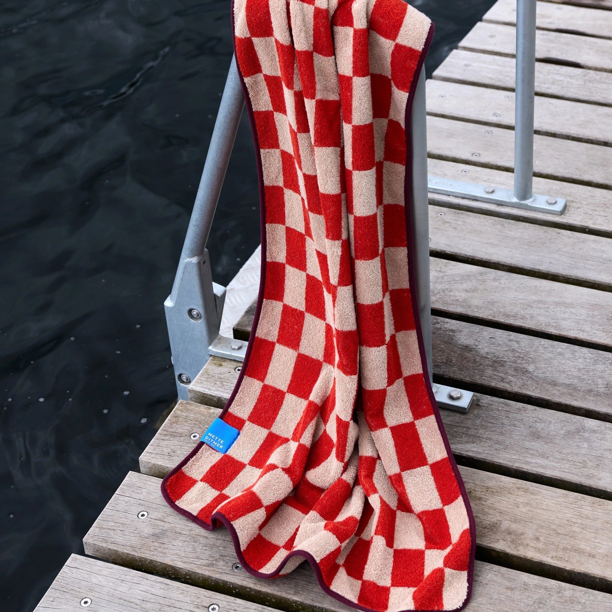Paplūdimio rankšluostis Retro Orange 160x75 cm – 100% medvilnė, OEKO-TEX® STANDARD 100 sertifikatas