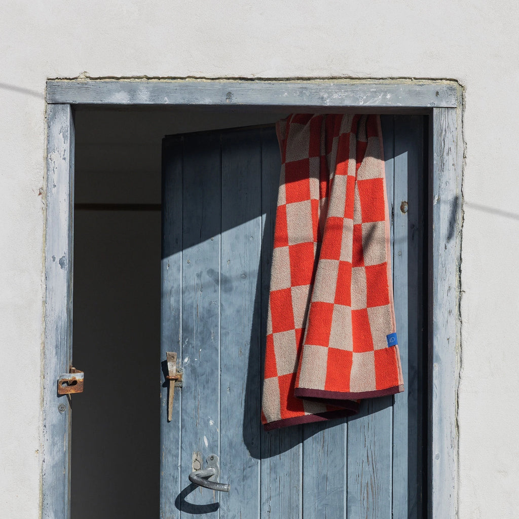 Rankų rankšluostis Retro Orange 55x40 cm (2 vnt.) – 100% ekologiška medvilnė, OEKO-TEX® STANDARD 100 sertifikatas