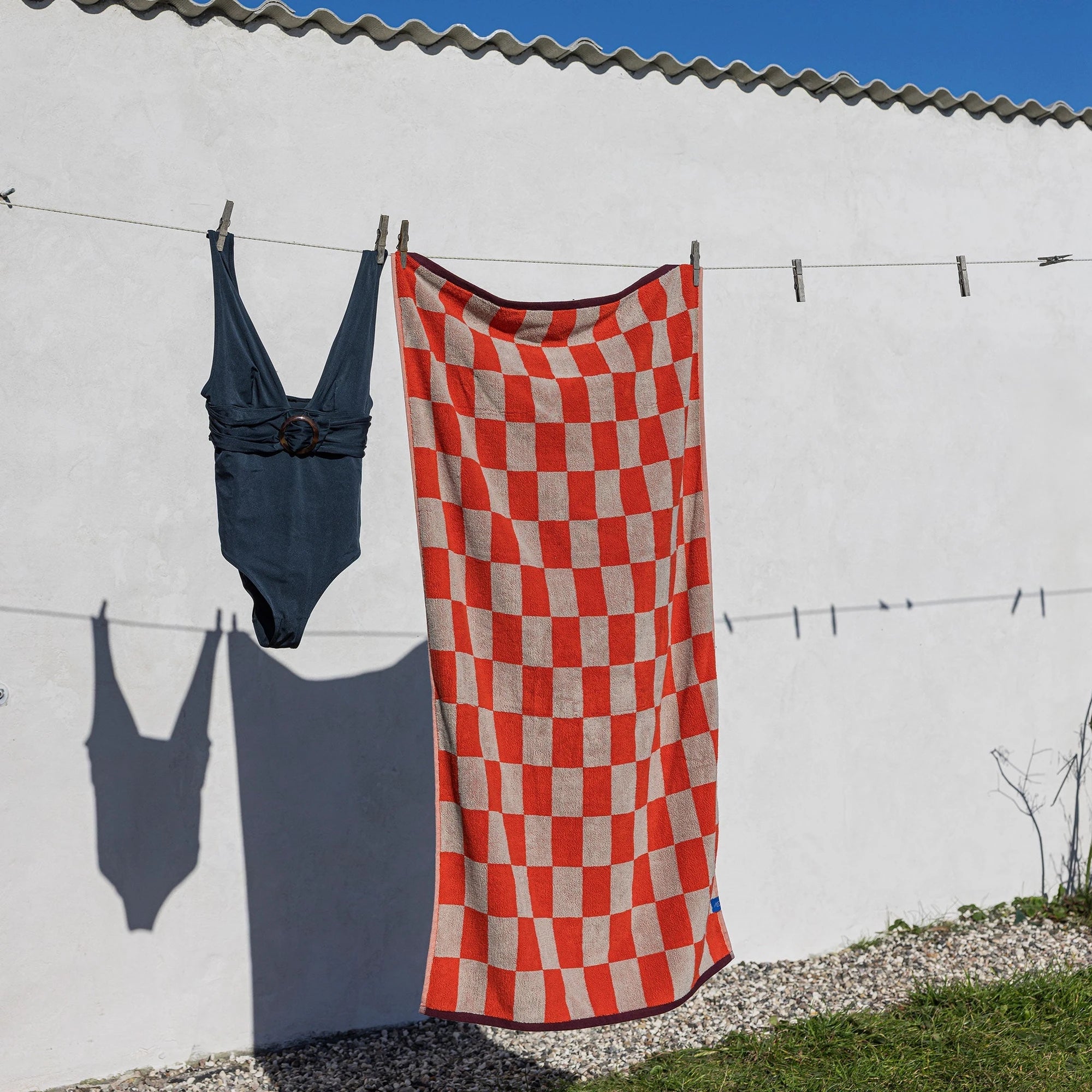 Rankų rankšluostis Retro Orange 55x40 cm (2 vnt.) – 100% ekologiška medvilnė, OEKO-TEX® STANDARD 100 sertifikatas