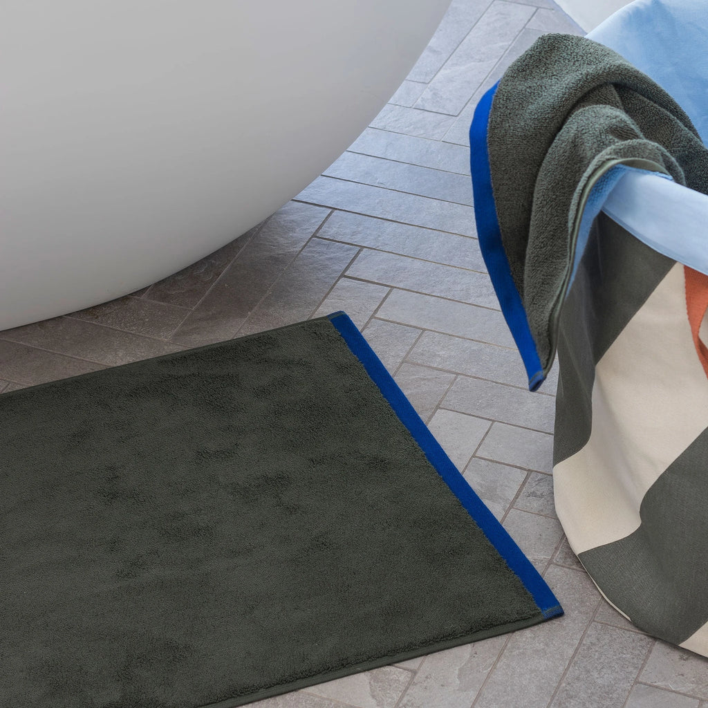 Vonios kilimėlis Soft Olive – 100% ekologiška medvilnė, OEKO-TEX® STANDARD 100 sertifikatas